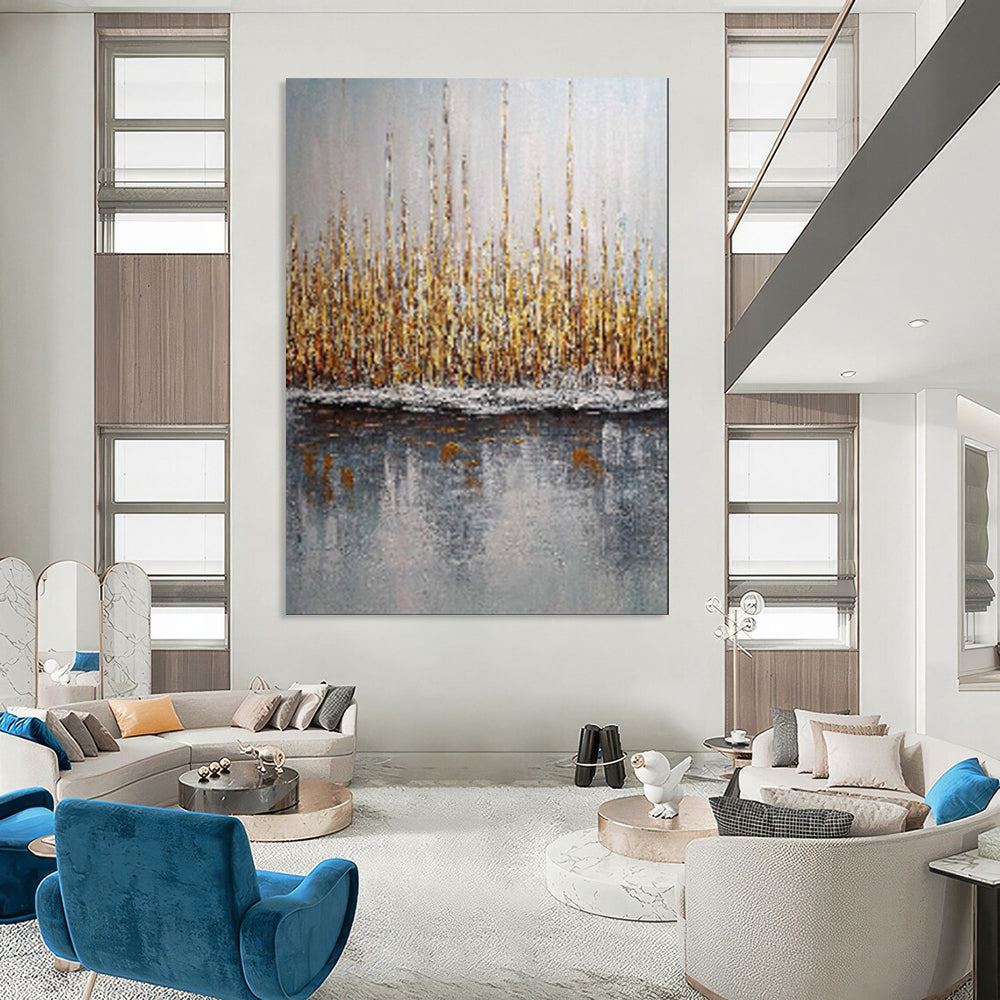 Large-Scale Textured Abstract Wall Art for Bar & Entertainment Room LargeART2103