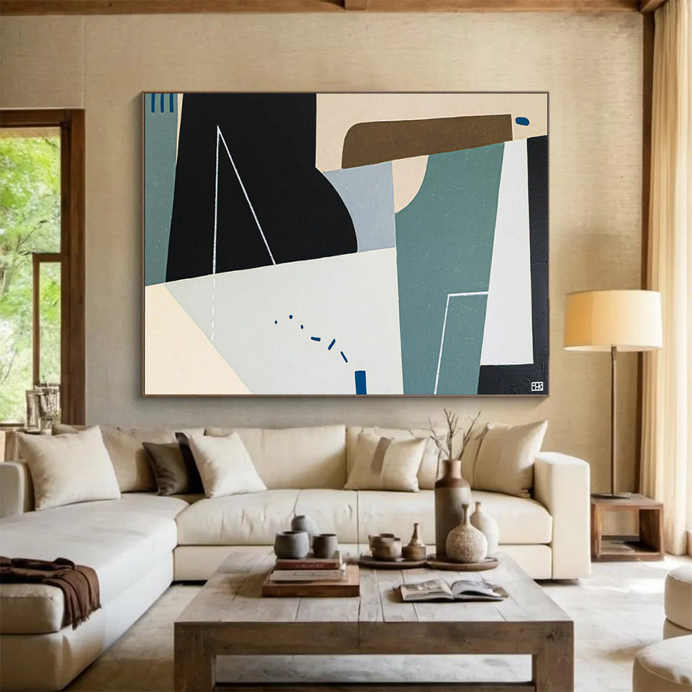 Cozy Plush Abstract Mural for Entryway & Hotel Lobby LargeART1805