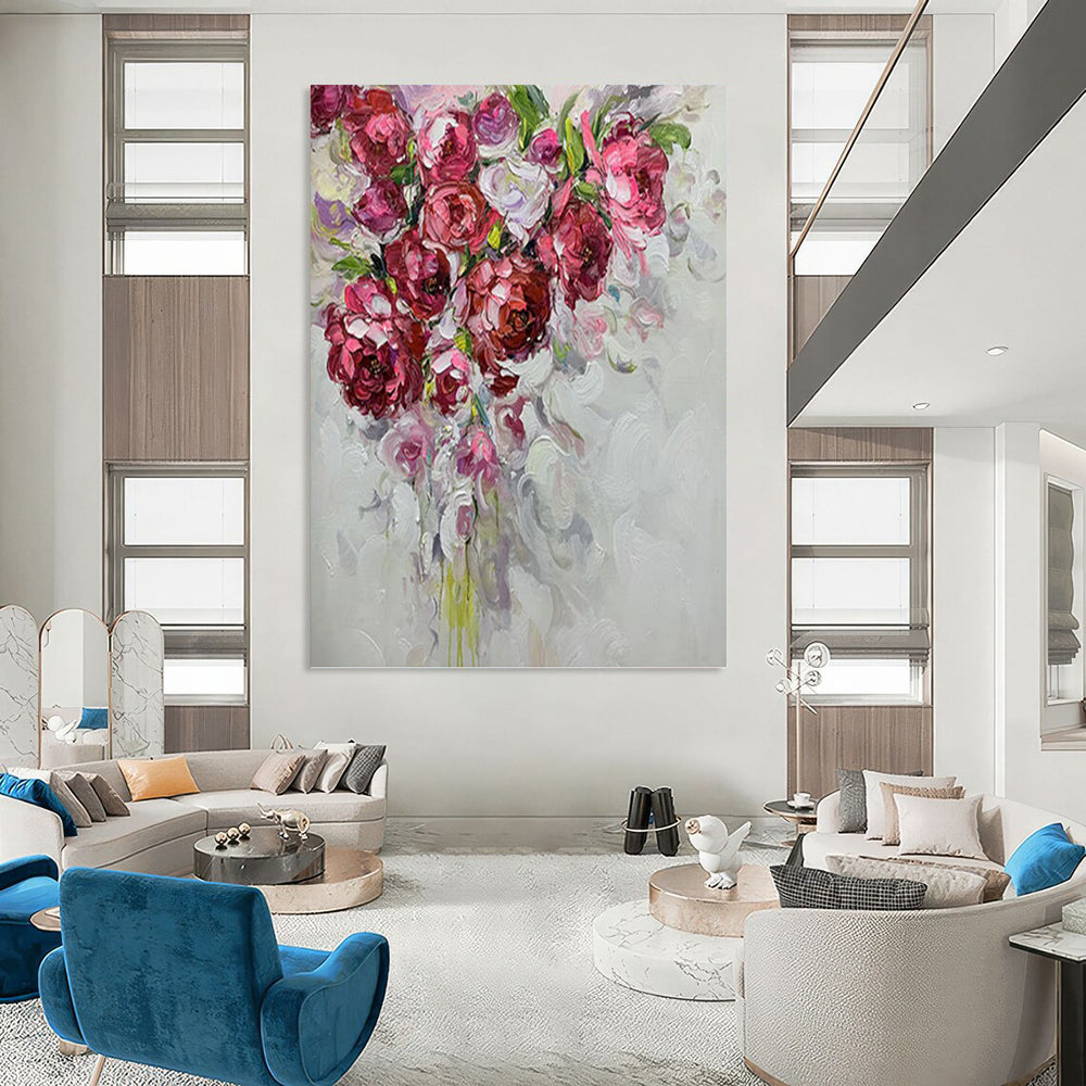 Immense Hand - Painted Custom Textured Abstract Artwork, Ideal for Bedroom and Office DKH1464