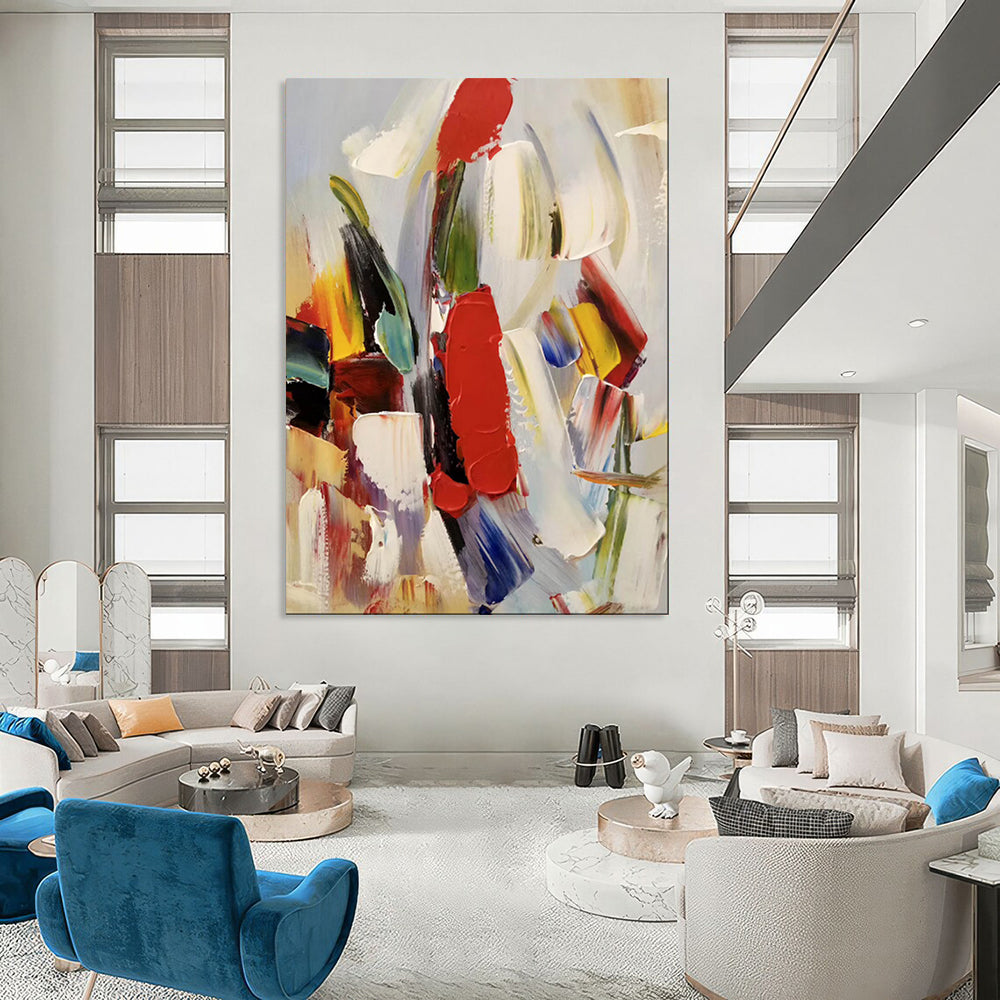 Tranquil & Soothing Hand-Painted Personalized Abstract Painting for Living Room & Entryway LargeART1955