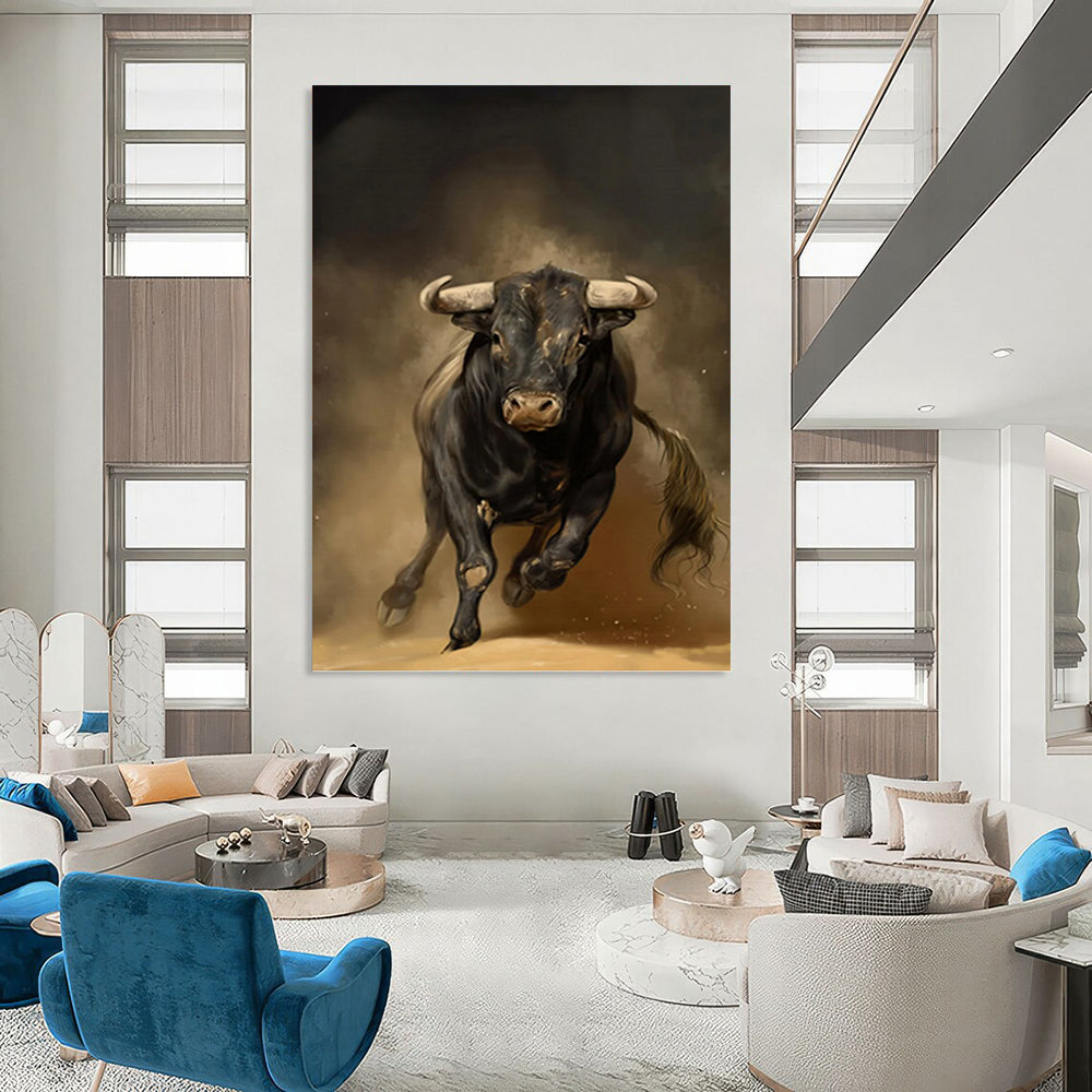 Large - Sized Exquisite Hand - Painted Textured Abstract Mural on Canvas for Bar & Hotel DKH1409
