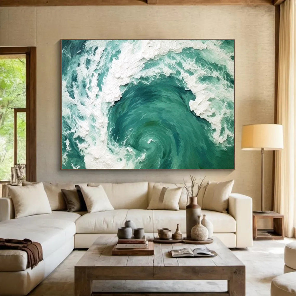 Serene Large - Format Abstract Painting for Entryway & Bedroom LargeART1645