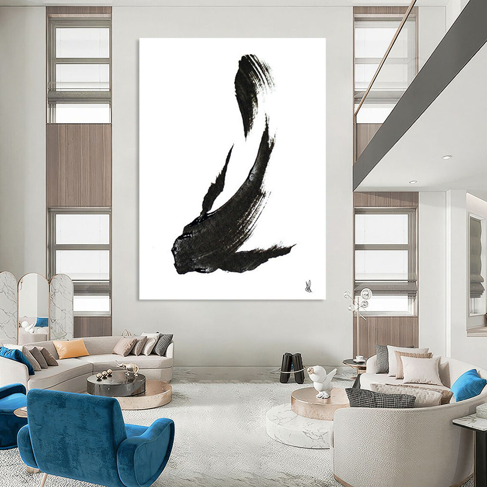Hand-Painted Large-Scale Abstract Paintings: Textures for Elegance DTP181