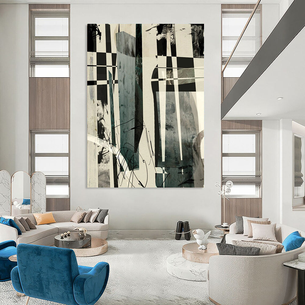 Large Custom Abstract Paintings: Textured Masterpieces for Living Room & Hallway DTP218