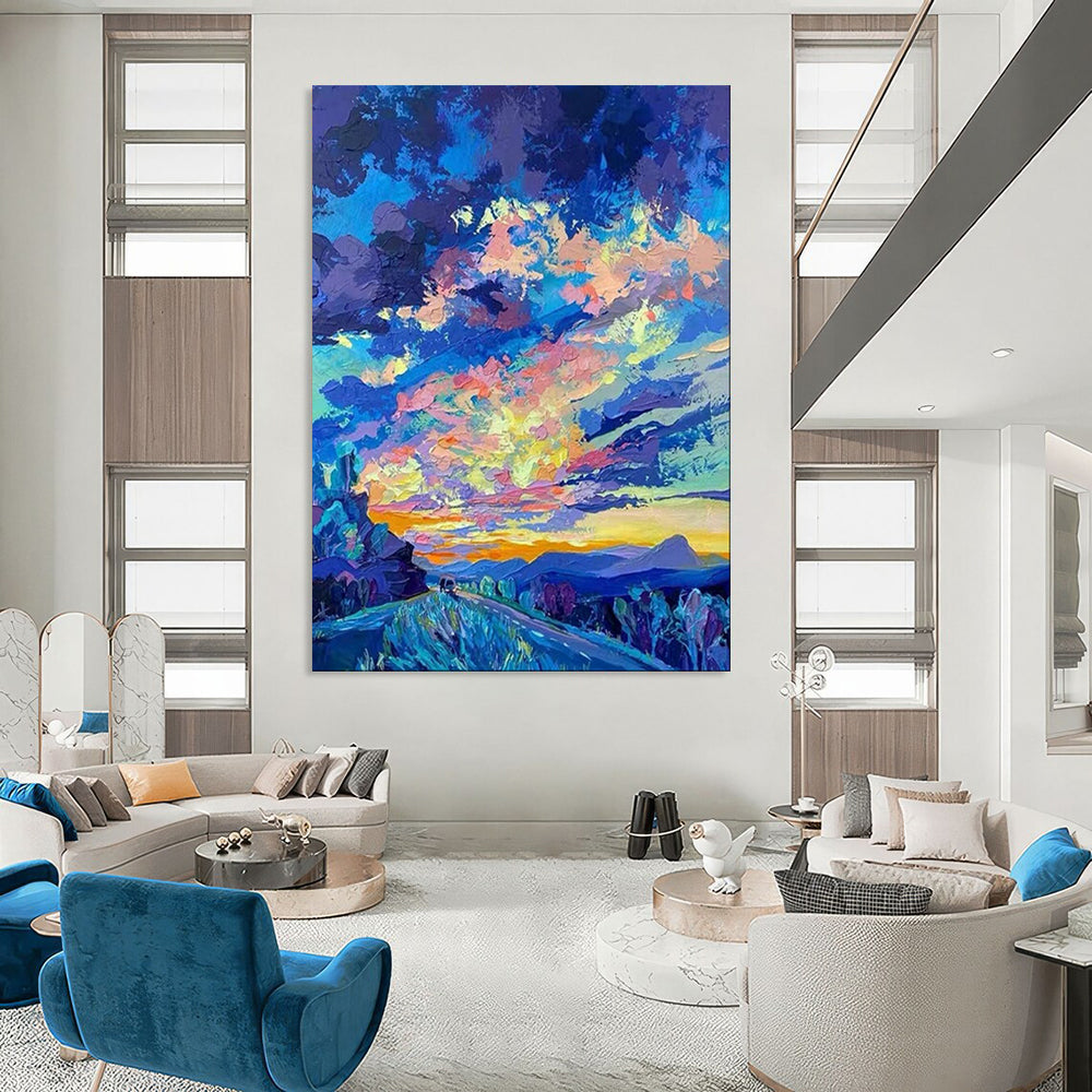 Large-Scale Textured Abstract Wall Art for Dining Room & Banquet Hall LargeART2112