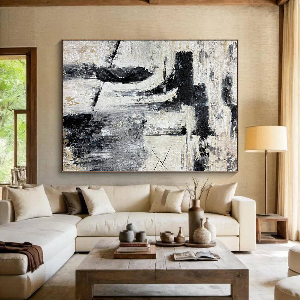 Striking Giant Abstract Painting for Hallway & Bar LargeART1692