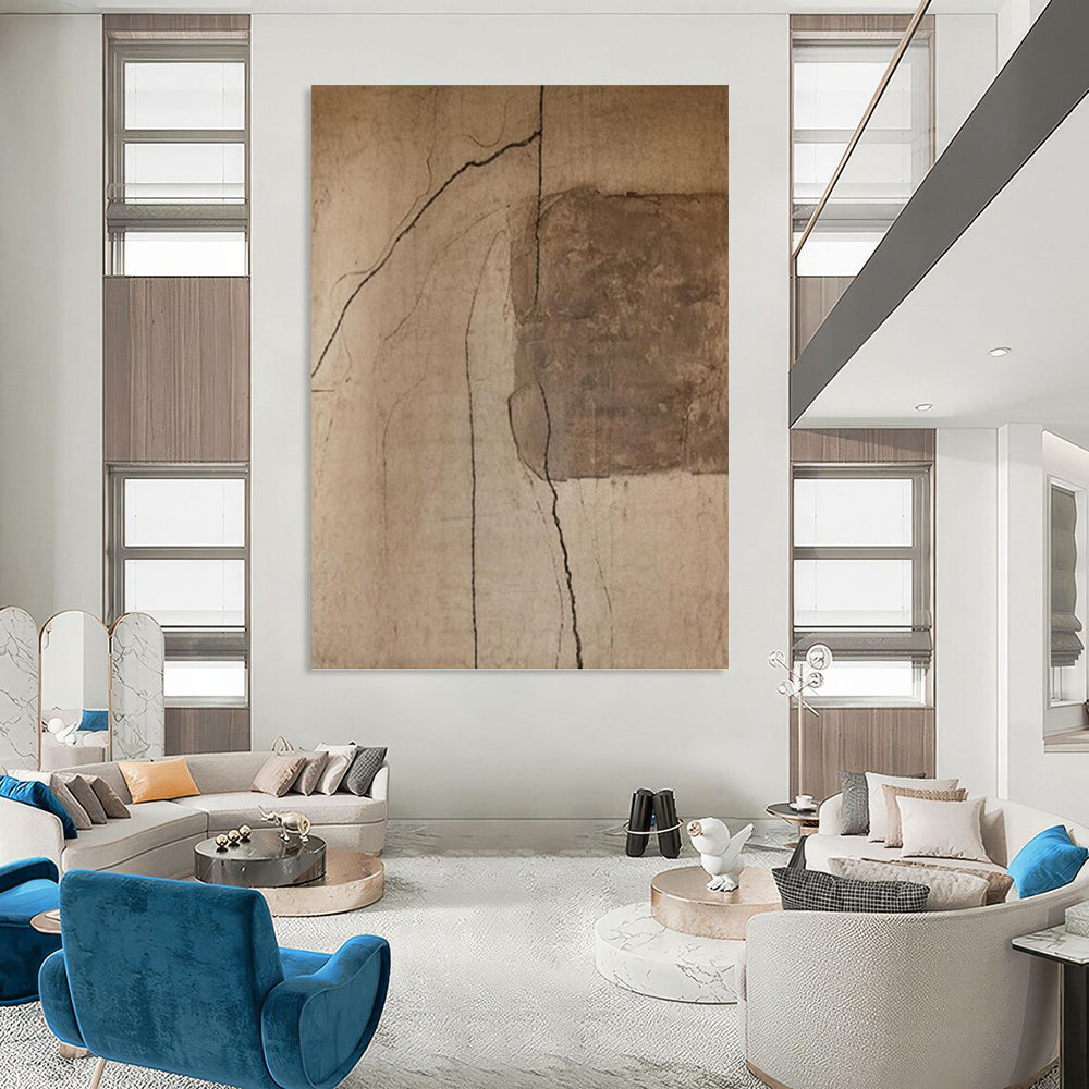 Vertical Hand - Painted Custom Abstract Artwork for Bar and Hotel DKH1661