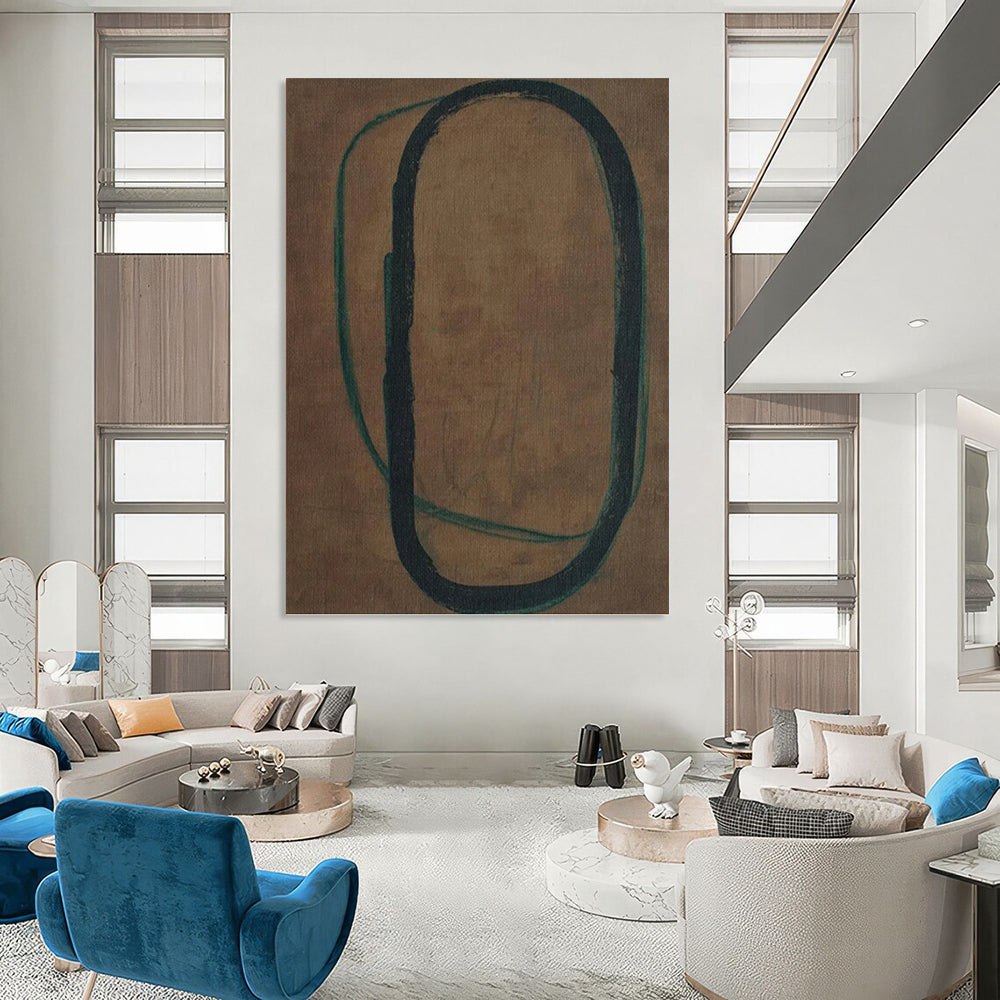 Expertly Designed Hand - Rendered Textured Canvas Painting for Hallway & Bar DKH1153