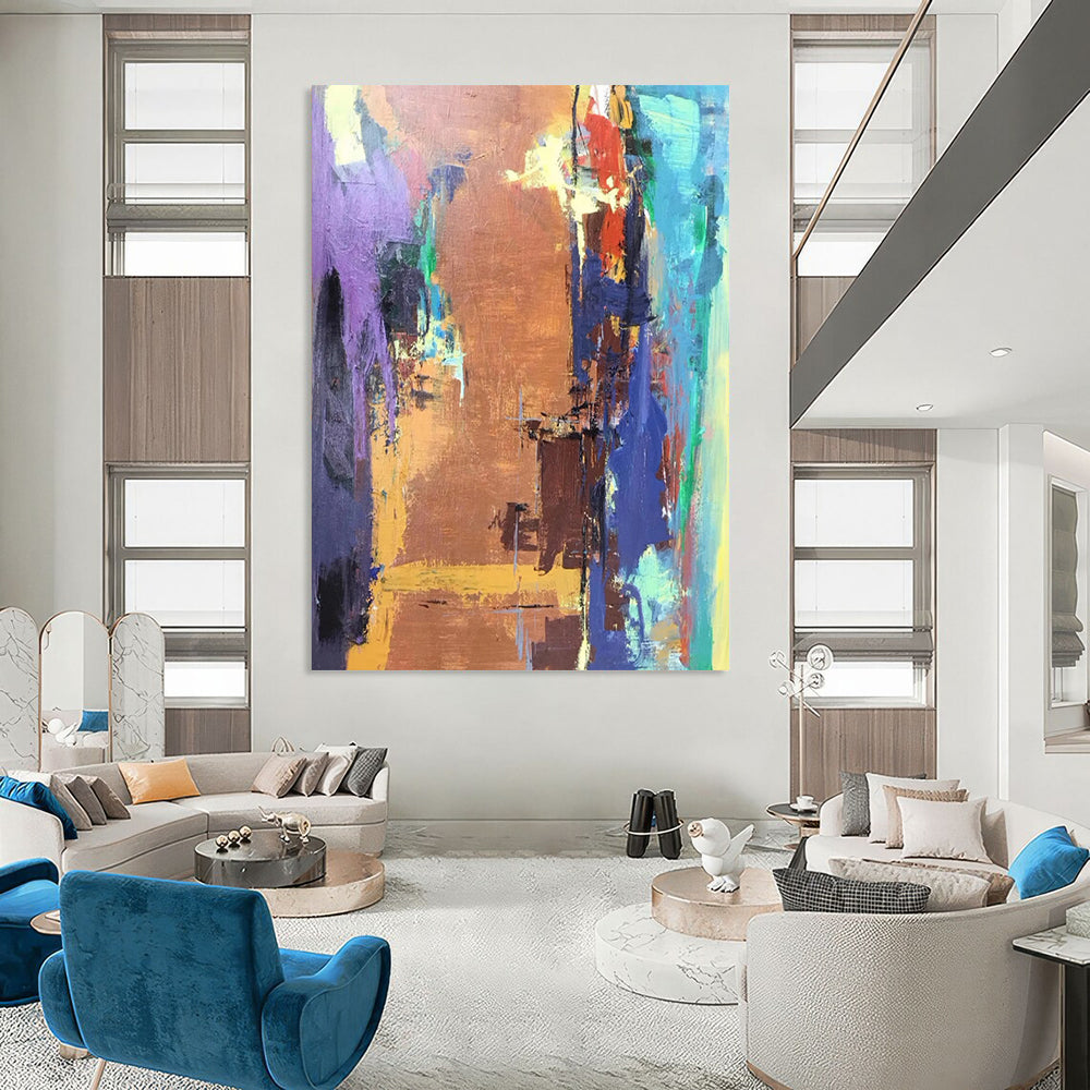 Colossal Hand - Painted Custom Abstract Work for Bar and Entryway DTP036