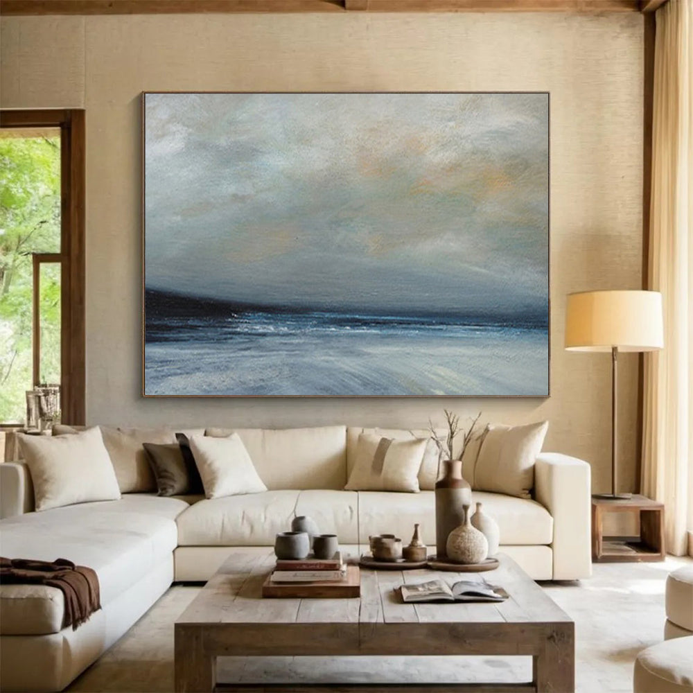 Moody Sea & Sky Abstract - Dramatic Bedroom Accent DLZ022