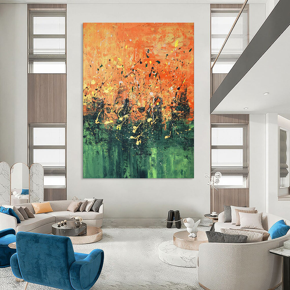 Hand-Painted Bespoke Abstract Canvas for Bedroom & Hotel LargeART1939