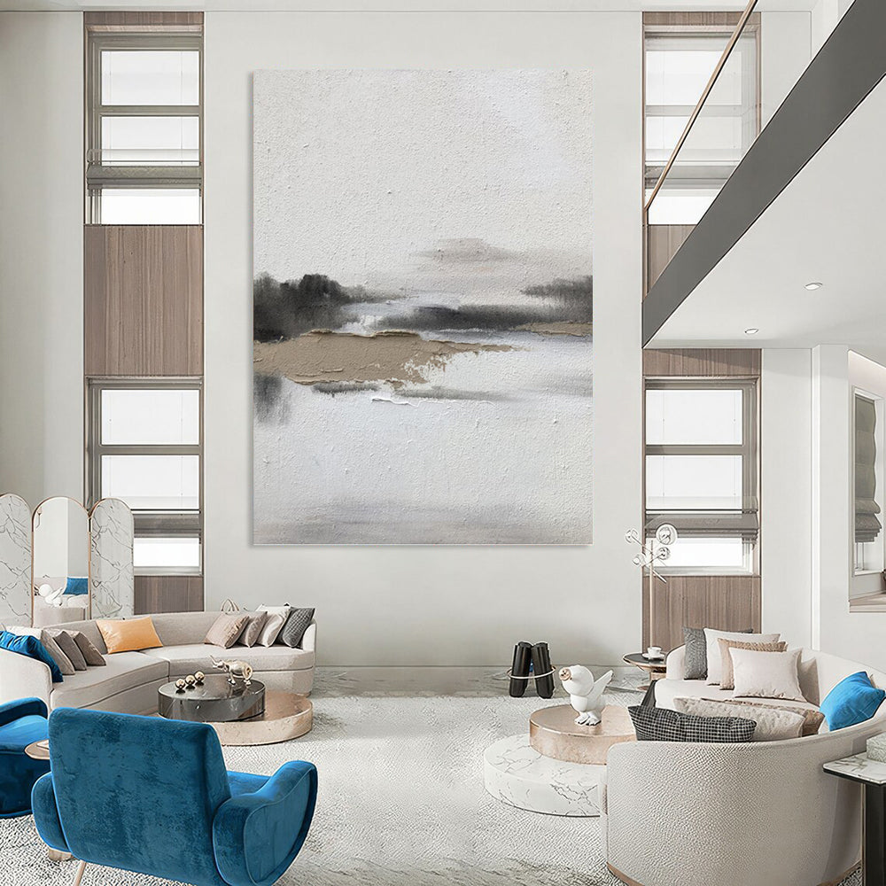 Large Vertical Custom Abstract Hand - Painted Artwork for Bar and Hallway DKH1672