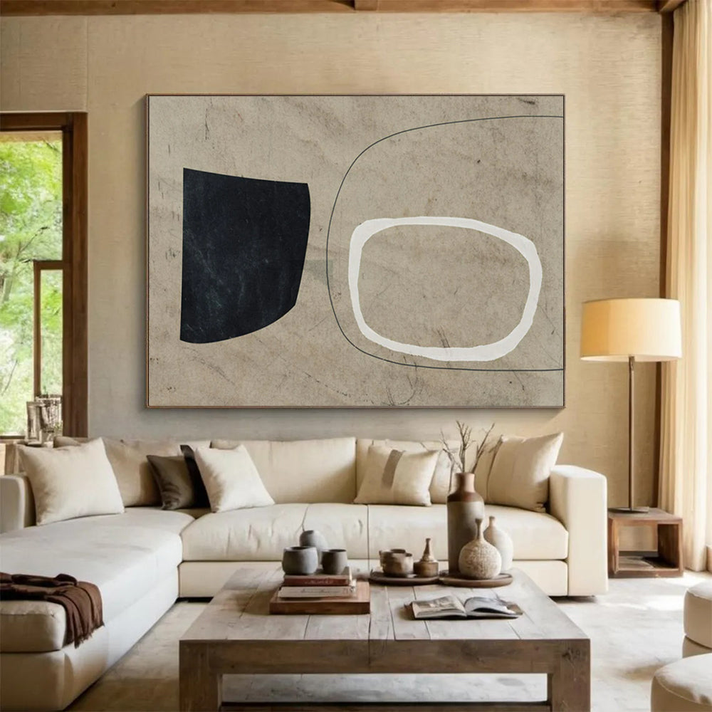 Idyllic Large - Scale Abstract Canvas for Bedroom & Entryway LargeART1789