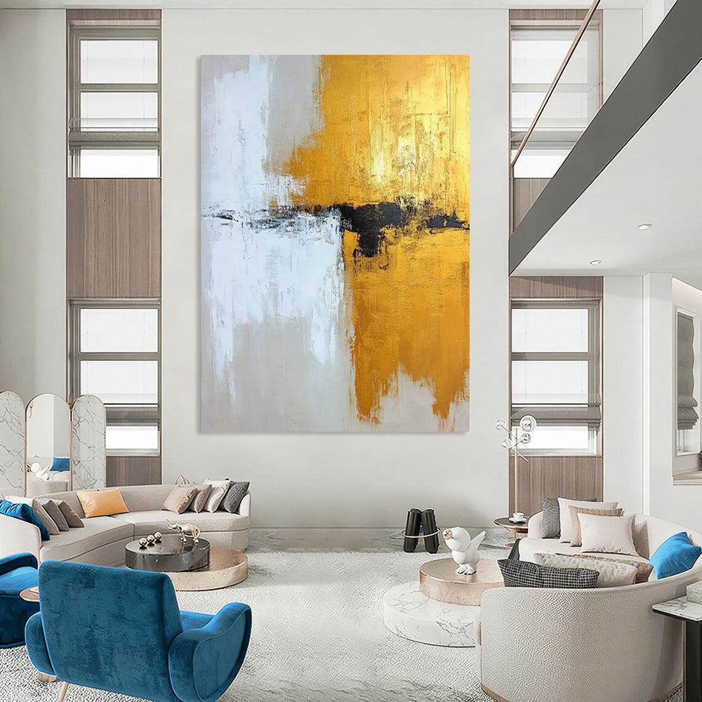 Monumental-Sized Hand-Painted Abstract Wall Art for Office & Dining Room LargeART2371