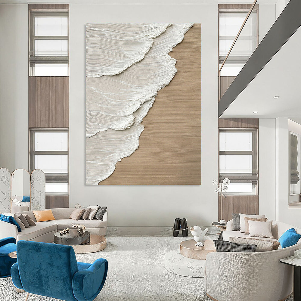 Titanic Hand - Painted Custom Abstract Canvas (with Diverse Textures), for Living Room and Hotel DKH1476