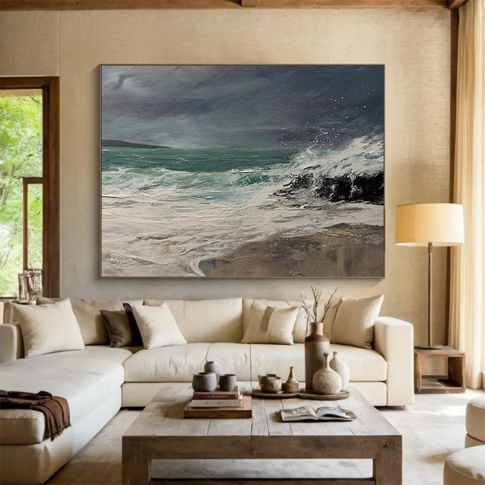 Stormy Sea & Rocks - Dynamic Office Motivation DLZ043