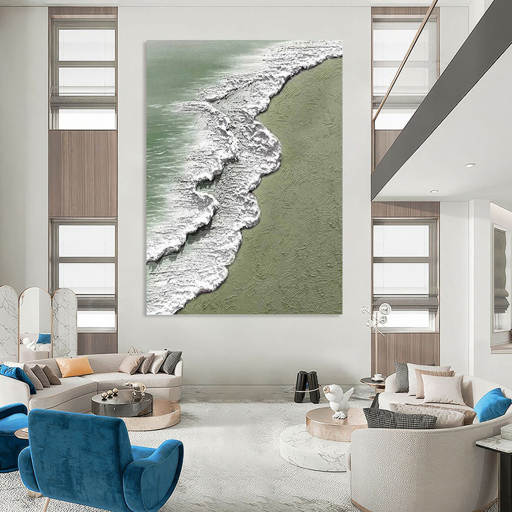 Large - Scale Hand - Painted Textured Abstract for Office & Bedroom DKH1200