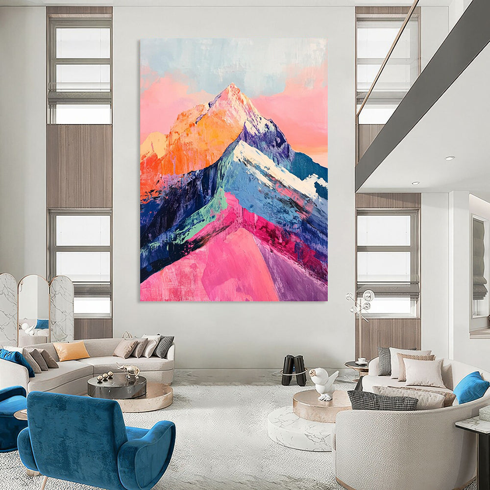 Handmade Big-Scale Abstract Art: Textured Wonders for Bar & Entryway DTP283