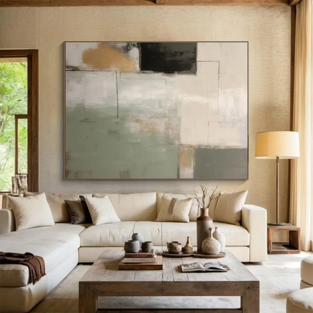 “Serene Horizons” Large - Sized Abstract Painting for Office & Bedroom DKH328
