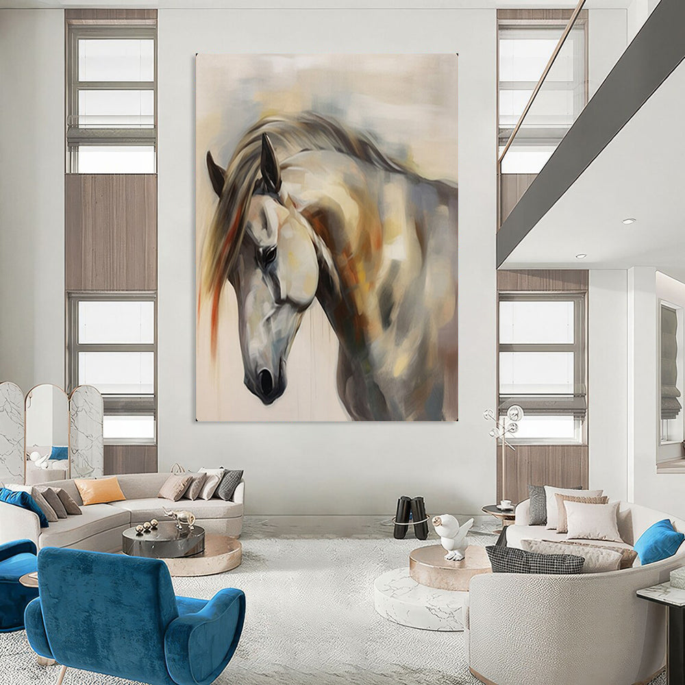 Hand-Painted Large-Scale Textured Abstract Wall Art for Bedroom & Yoga Room LargeART2144