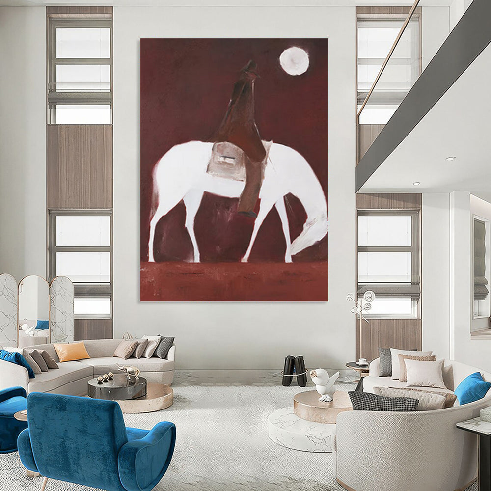 Large - Sized Elegant Hand - Painted Textured Abstract Canvas for Hallway & Living Room DKH1425