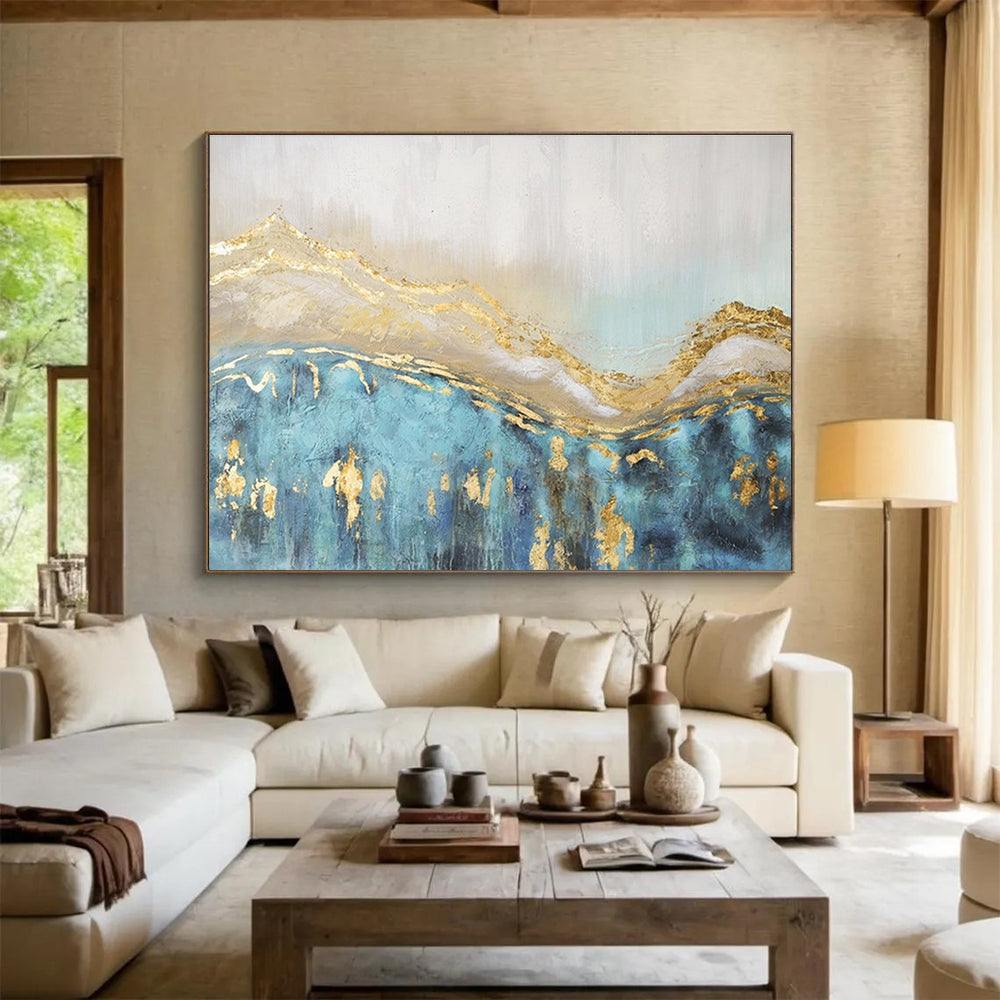 Immense Hand - Painted Textured Abstract Wall Mural for Artistic Focal Points DKH733