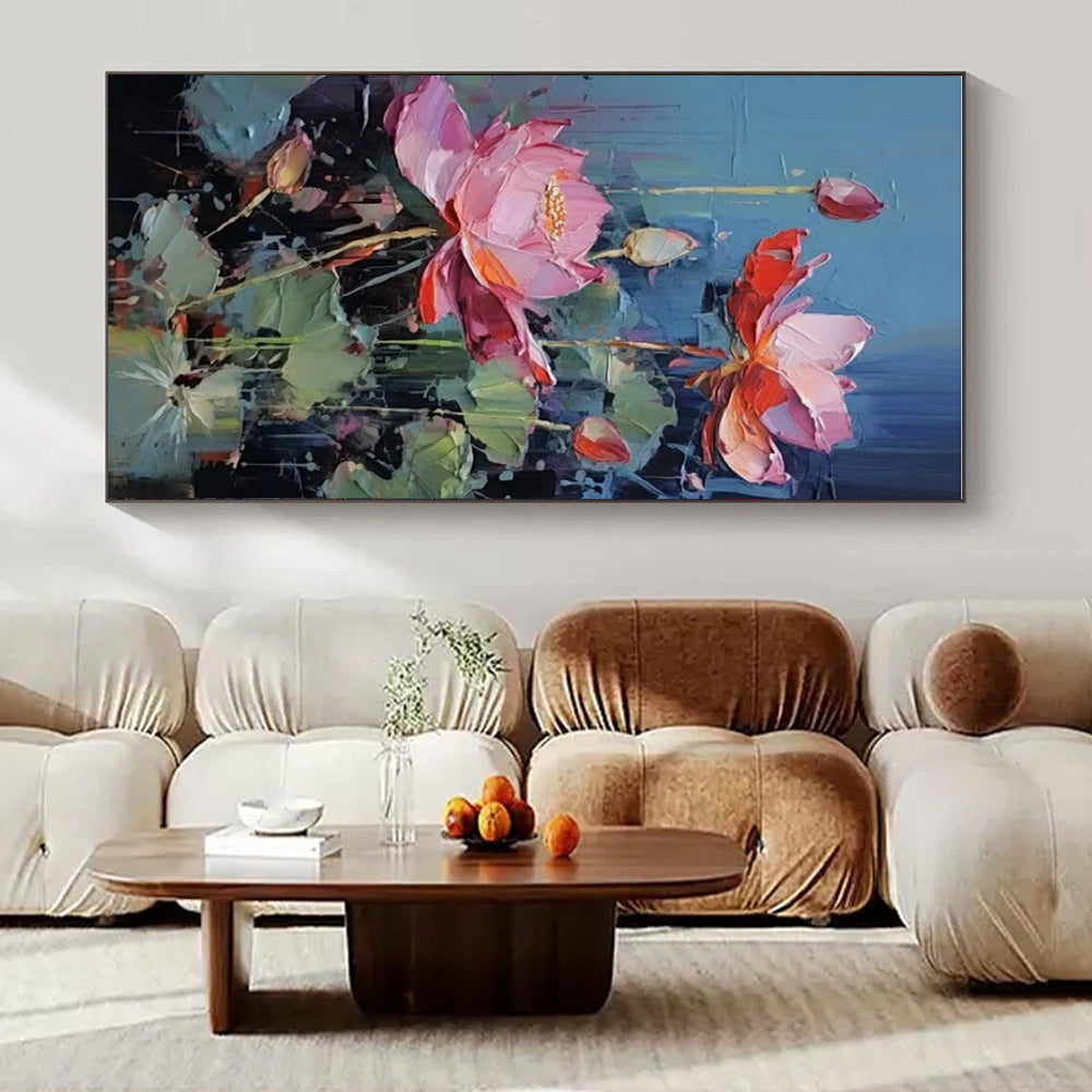 Oversized Hand-Painted Abstract Mural for Office & Bar LargeART1436