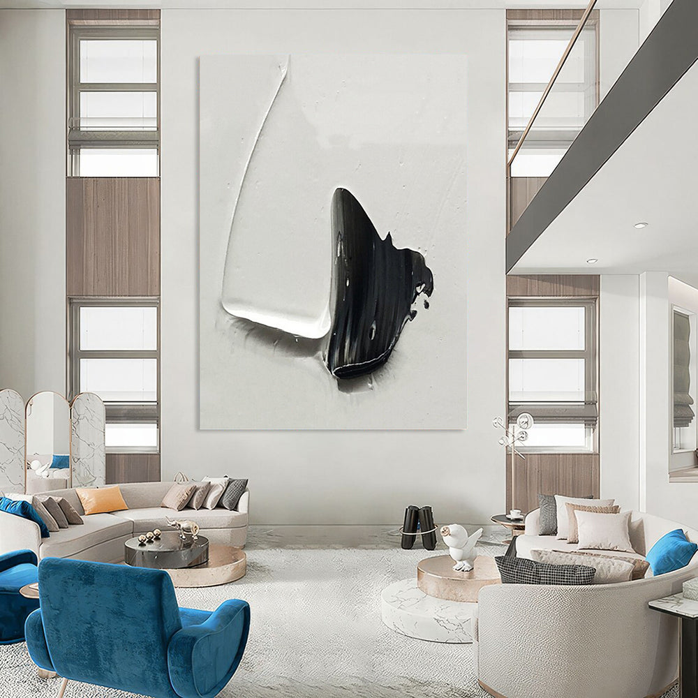 Vertical Hand - Painted Custom Abstract Gem for Living Room and Hotel DKH1671