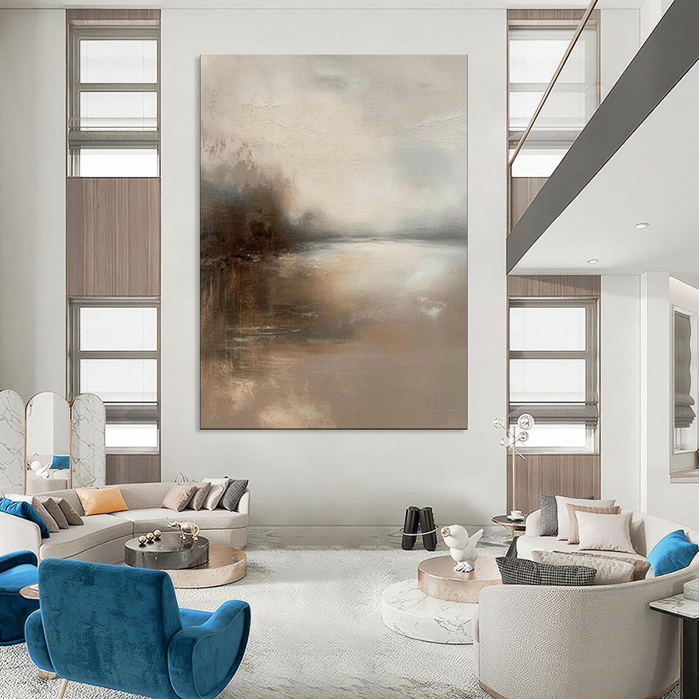 Large-Scale Custom Hand-Painted Abstract Art for Office & Hallway LargeART1874