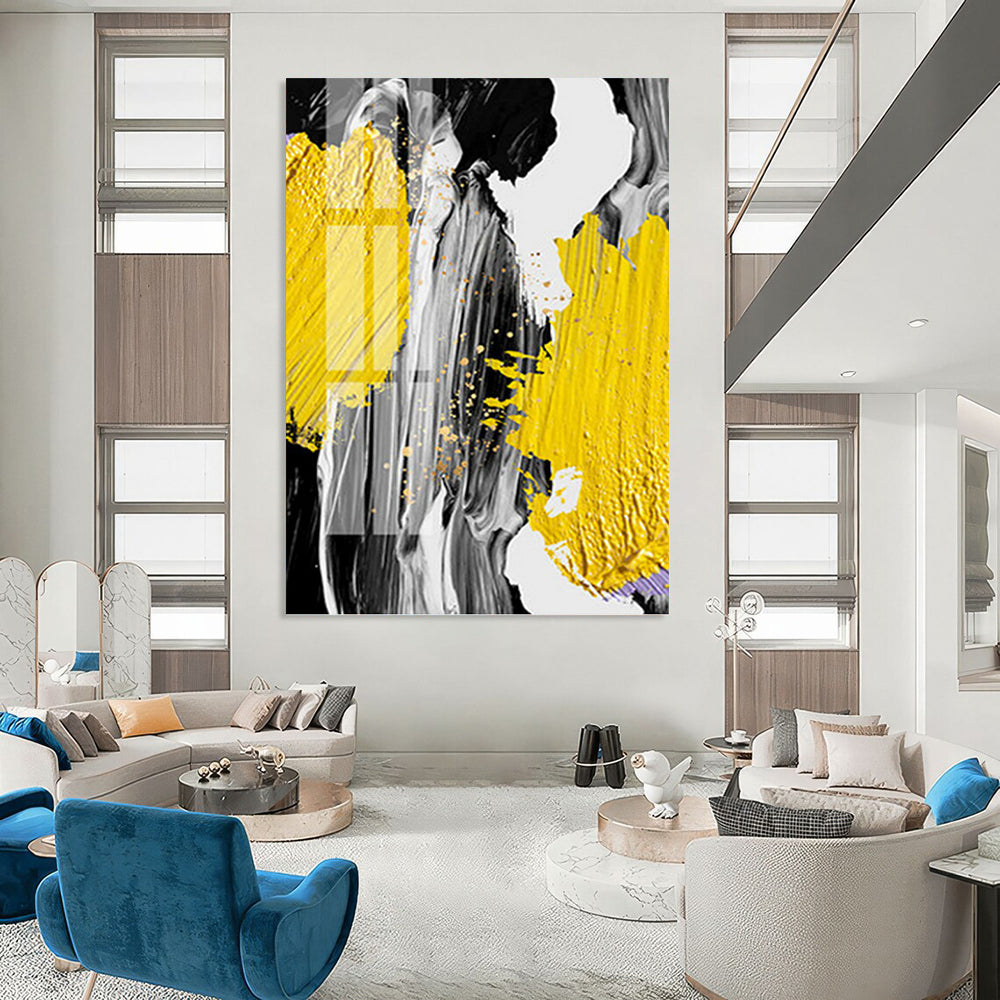 Vast - Expansive Vertical Hand - Painted Textured Custom Abstract Artifact, for Decorating Bedroom and Office DKH1526