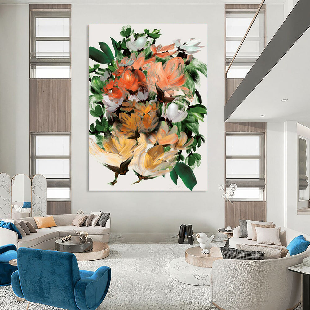 Hand-Painted Custom Abstract Art: Big Sizes for Bedroom & Office DTP217