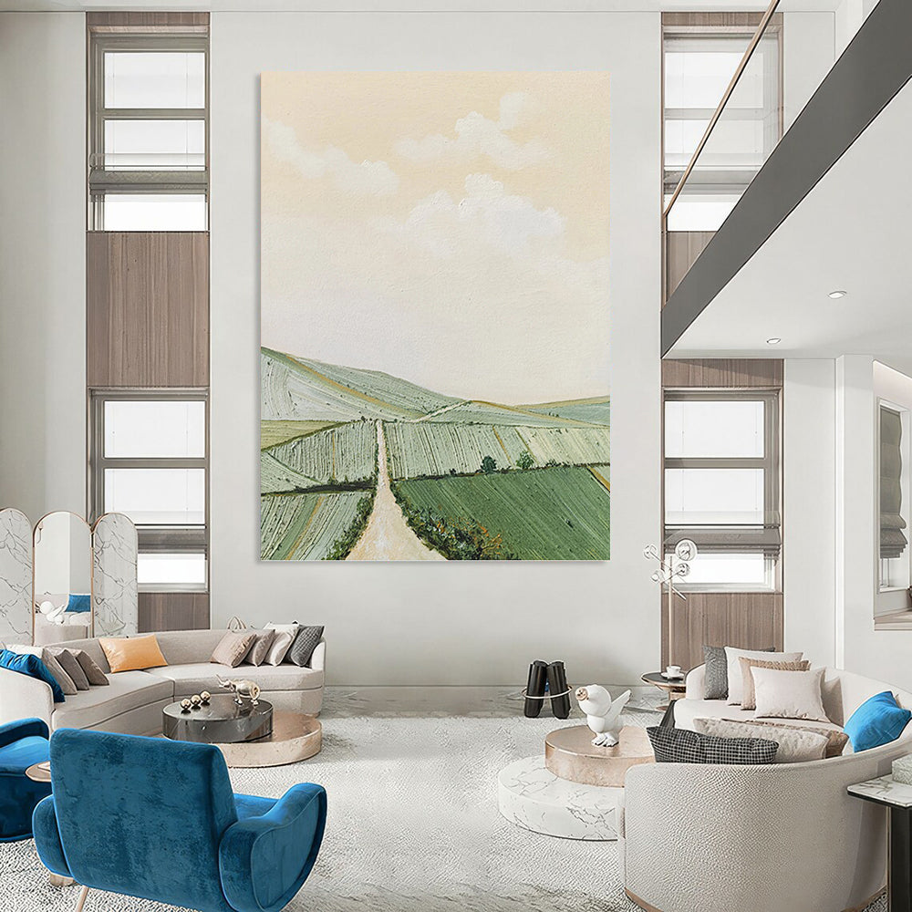 Large - Format Hand - Painted Textured Custom Abstract Work, for Decorating Bar and Office DKH1449