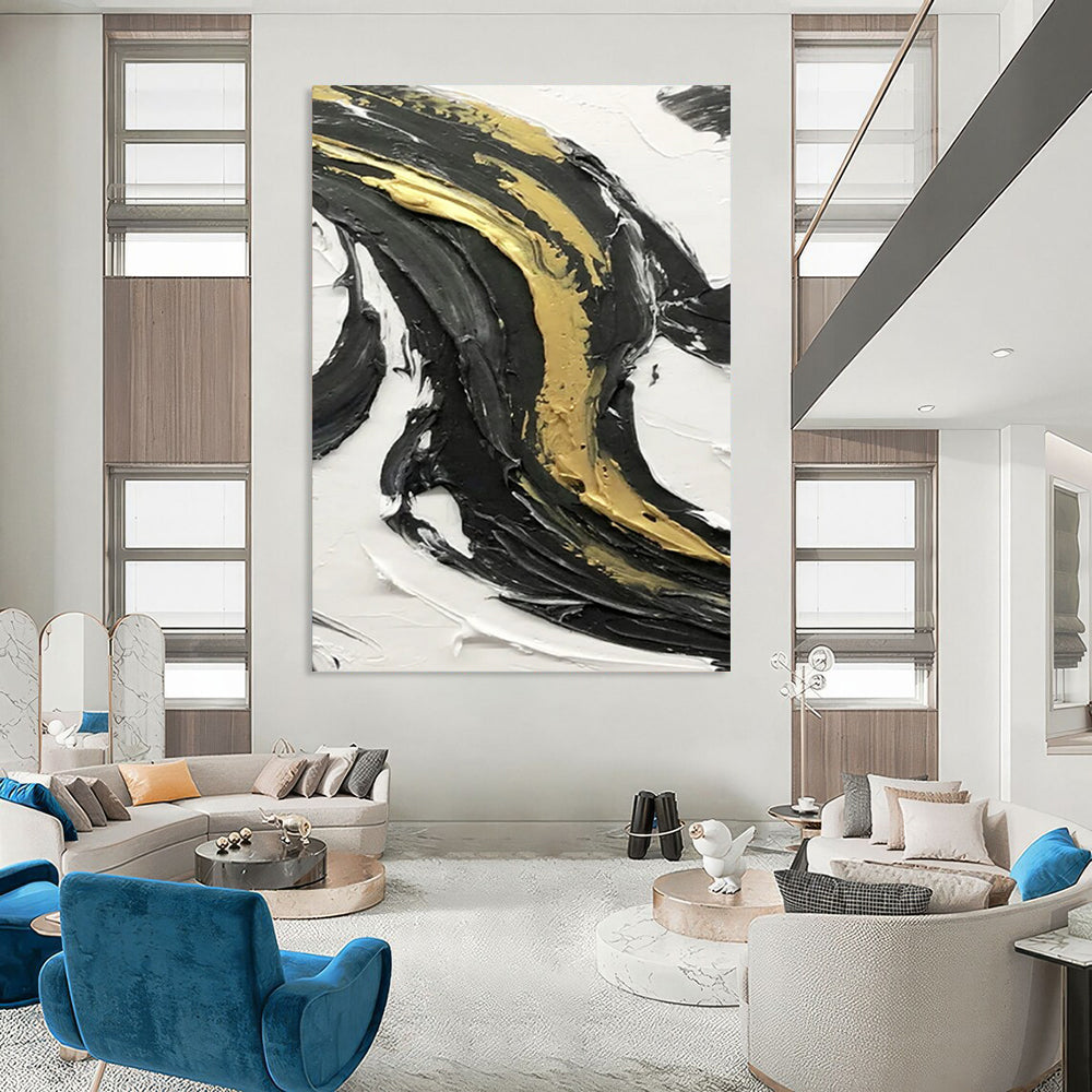 Handmade Large-Scale Abstract Paintings for Bedroom & Office DTP379
