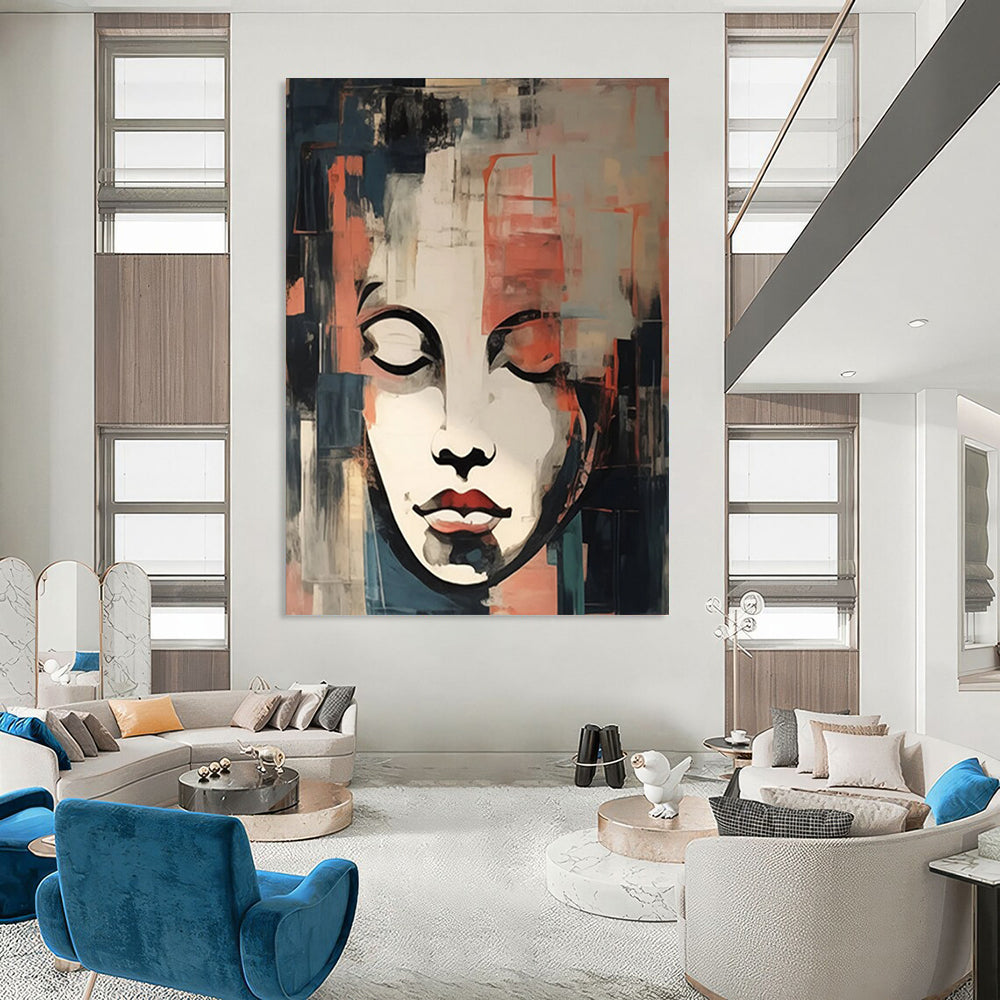Velvet Petals: Grandiose Hand - Painted Custom Abstract Art for Office and Bar DTP124