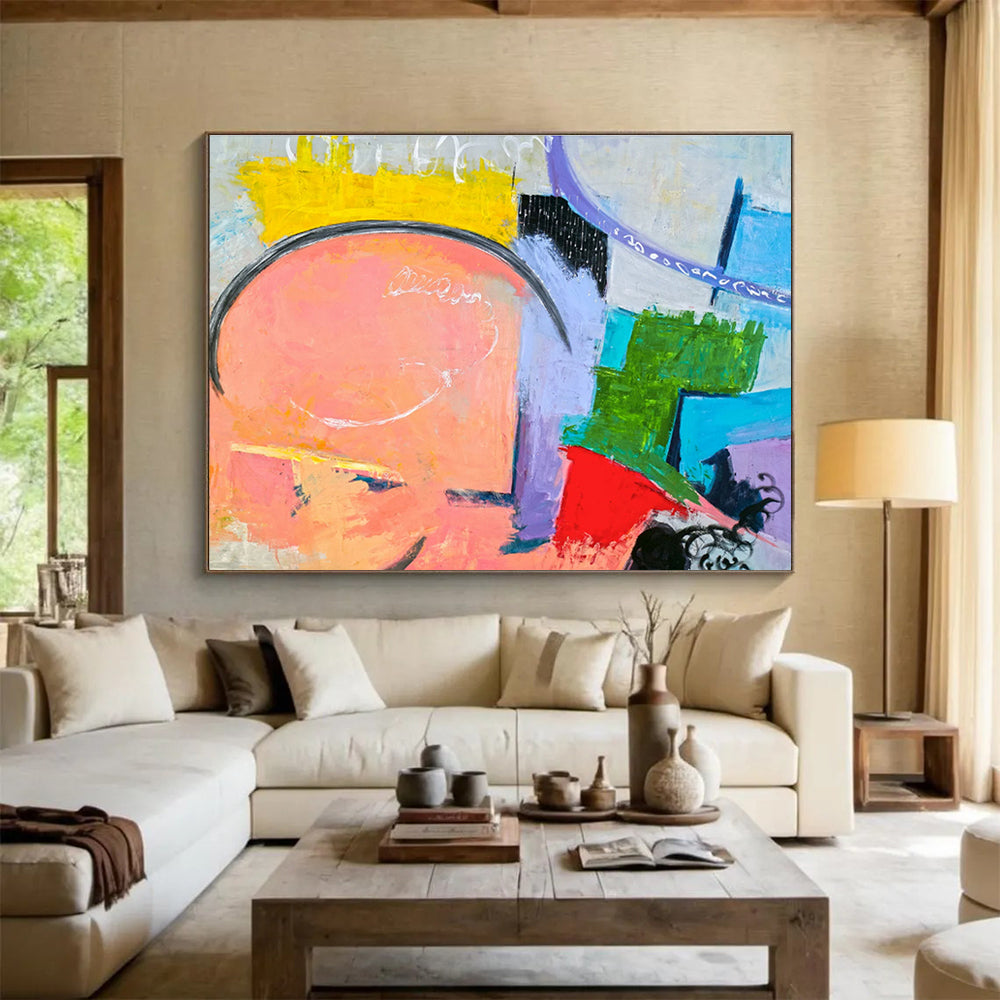Enormous Hand - Painted Abstract Canvas for Bedroom & Dining Room DKH560
