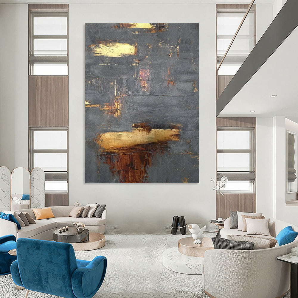 Whimsical & Playful Hand-Painted Custom Abstract Painting for Bedroom & Living Room LargeART1999