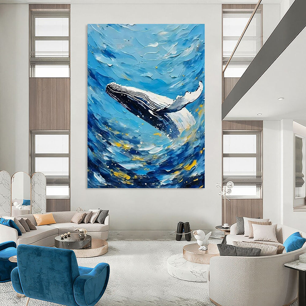 Massive-Sized Hand-Painted Abstract Artwork for Dining Room & Hotel Lobby LargeART2282