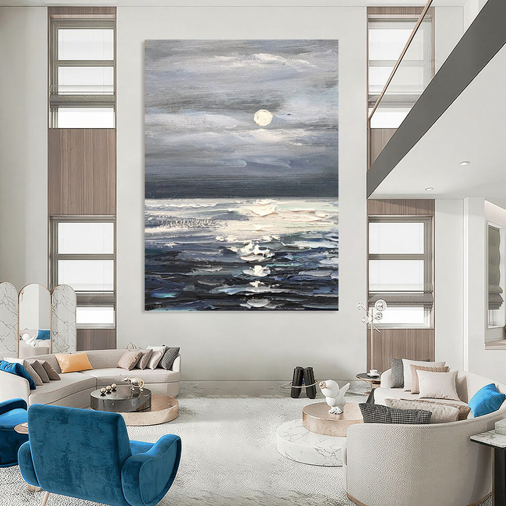 Trendy Hand - Painted Textured Abstract Canvas for Bar & Living Room DKH1293