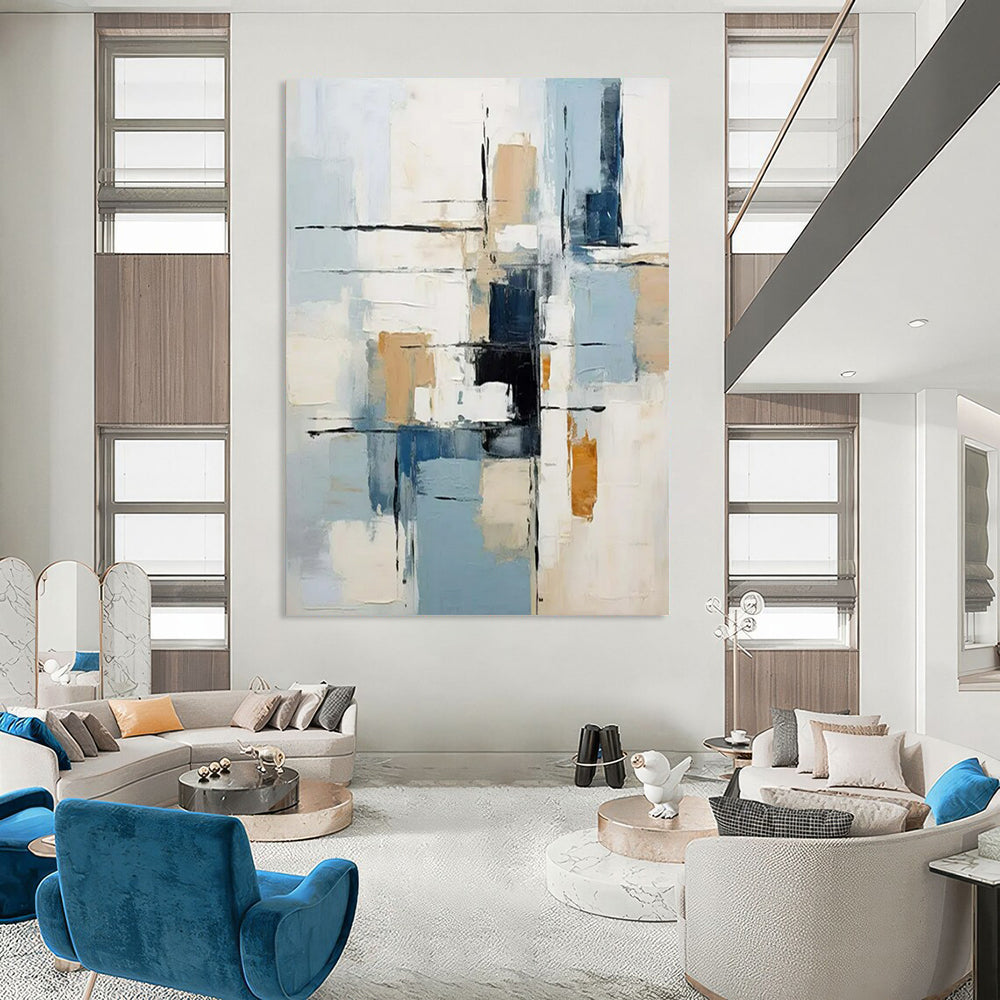 Monumental-Sized Hand-Painted Abstract Wall Art for Office & Living Room LargeART2342