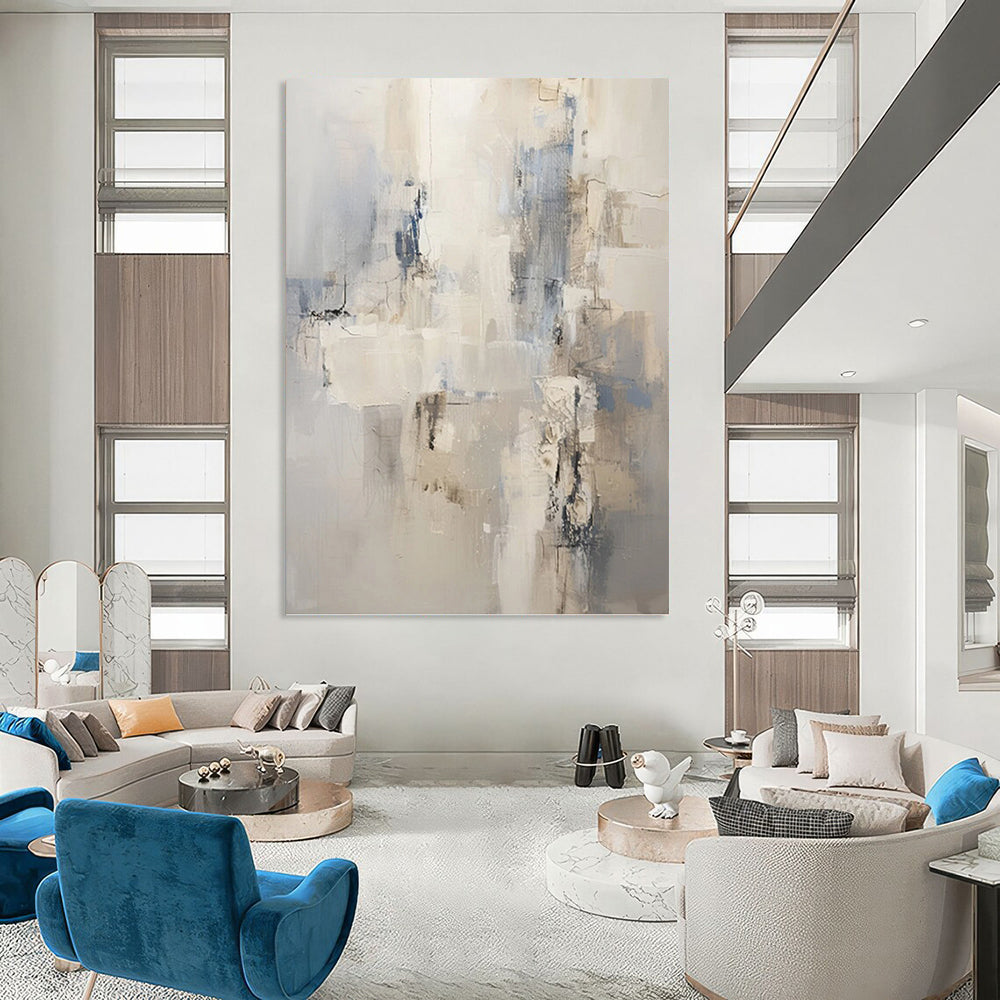 Incredibly Enormous Hand - Painted Textured Abstract Artwork for Community Center & Meeting Hall DKH1249