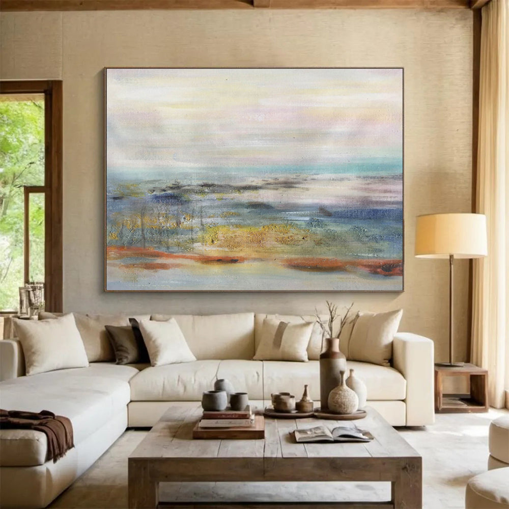 “Serene Horizons” Large - Sized Abstract Painting for Office & Bedroom DKH300
