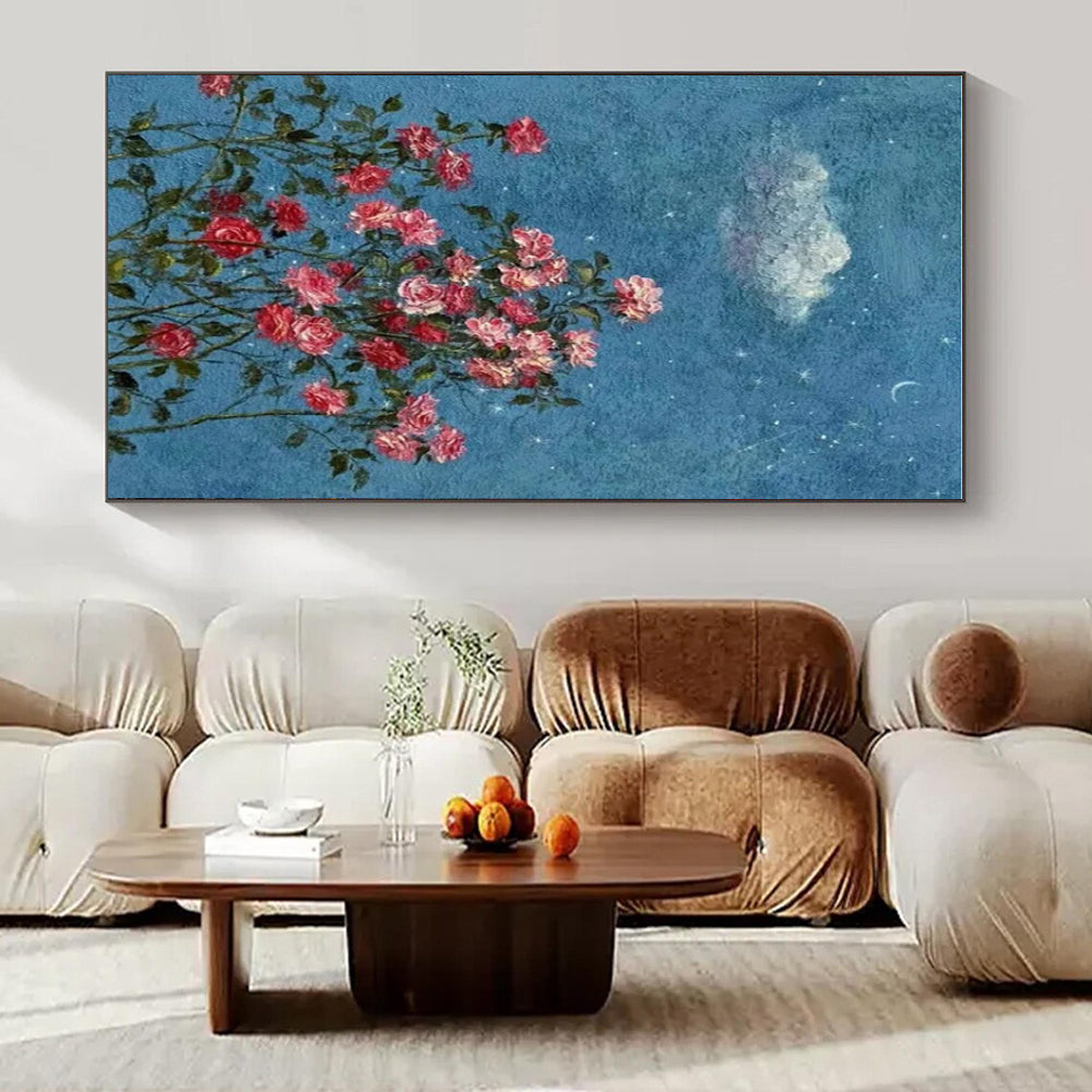 Large-Scale Custom Hand-Painted Abstract Canvas for Bedroom & Hotel Pet-Friendly Areas LargeART1454