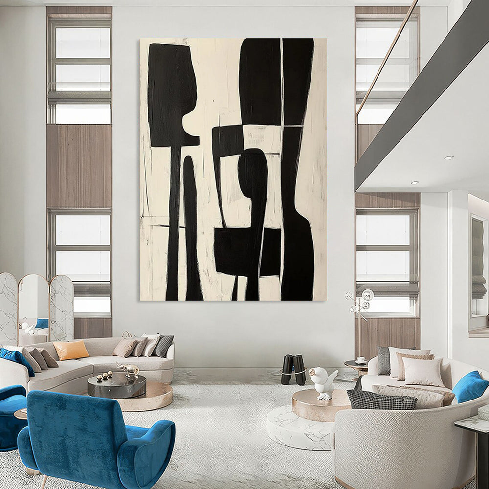 Gigantic-Sized Hand-Painted Abstract Wall Mural for Living Room & Hotel Lobby LargeART2368