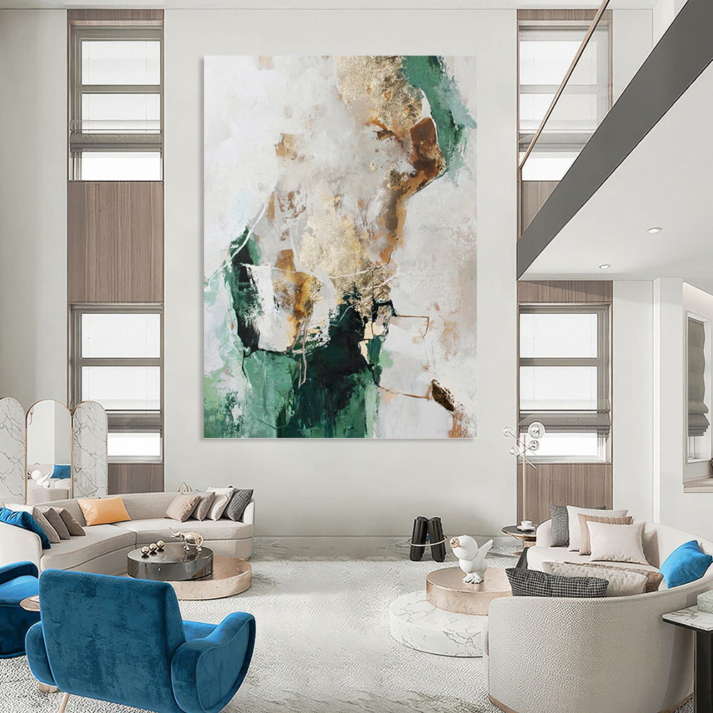 Custom - Designed Hand - Painted Textured Abstract Canvas for Bedroom & Office DKH1008