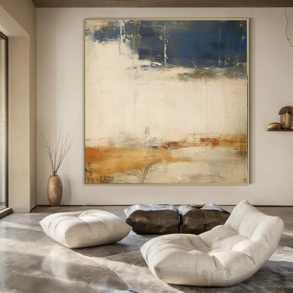 Hand-Painted Bespoke Abstract Canvas for Bedroom and Hotel Suite