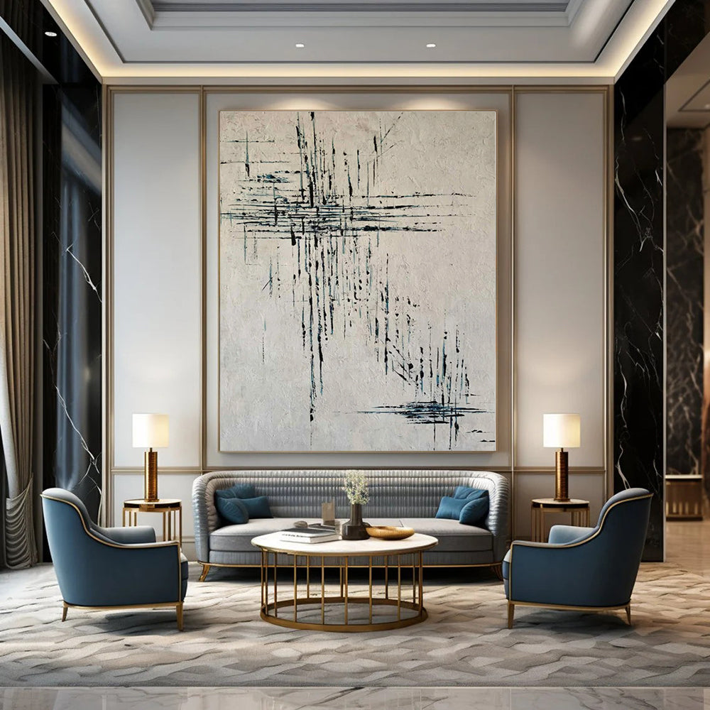 Hand-Painted Personalized Abstract Mural for Office Shipping and Receiving Areas