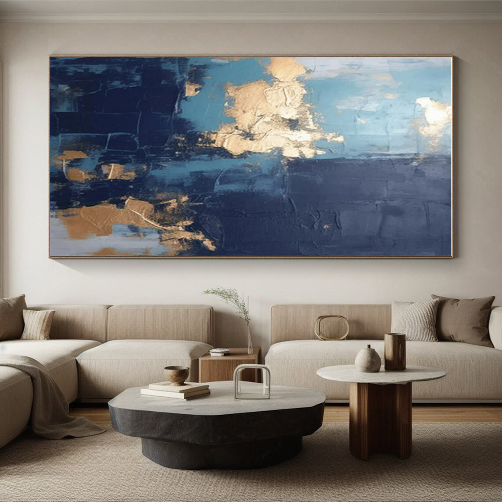 Oversized Contemporary Abstract Canvas for Mudroom Functional and Stylish Makeover