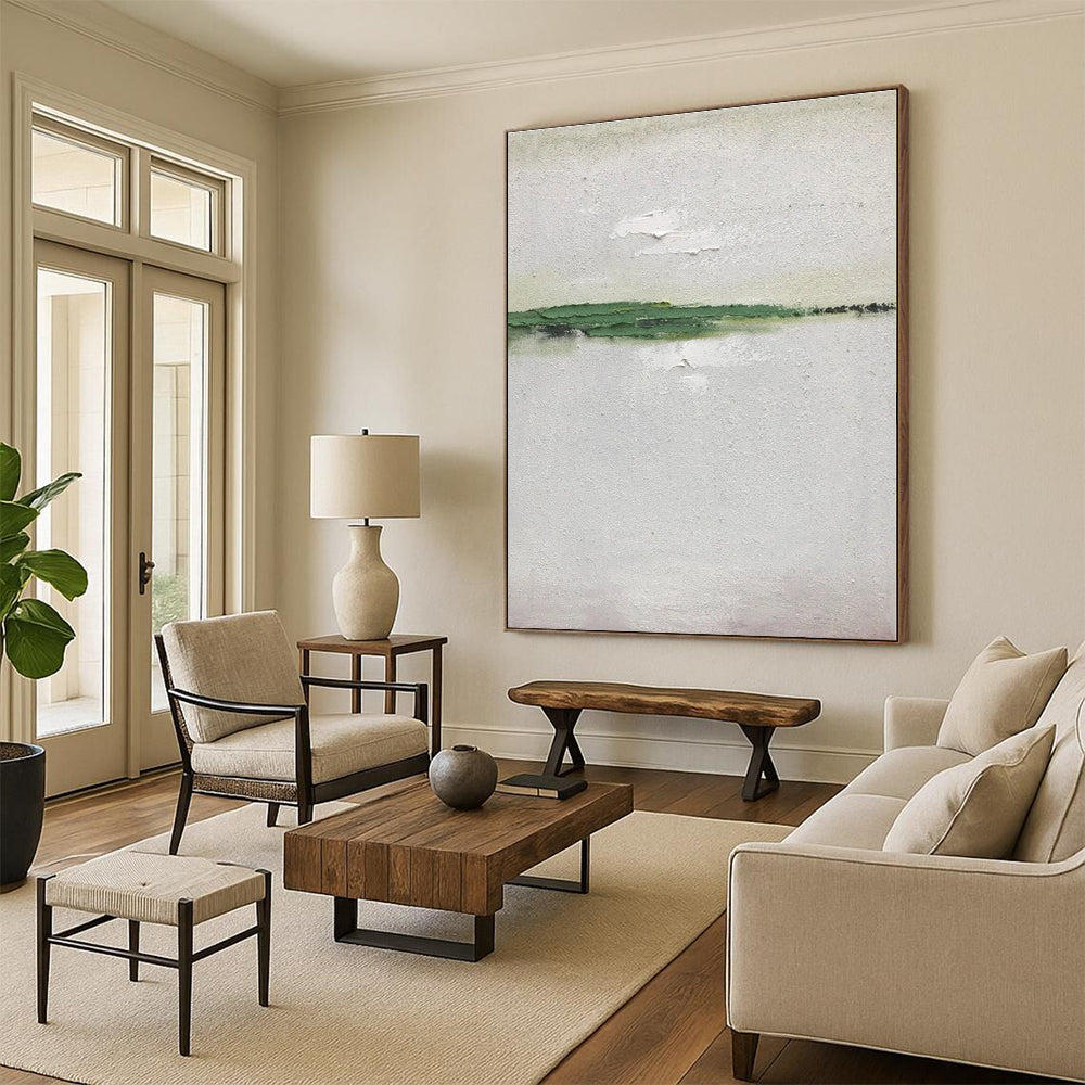 Oversized Custom Hand-Painted Abstract Wall Art for Laundry Room Utility Wall