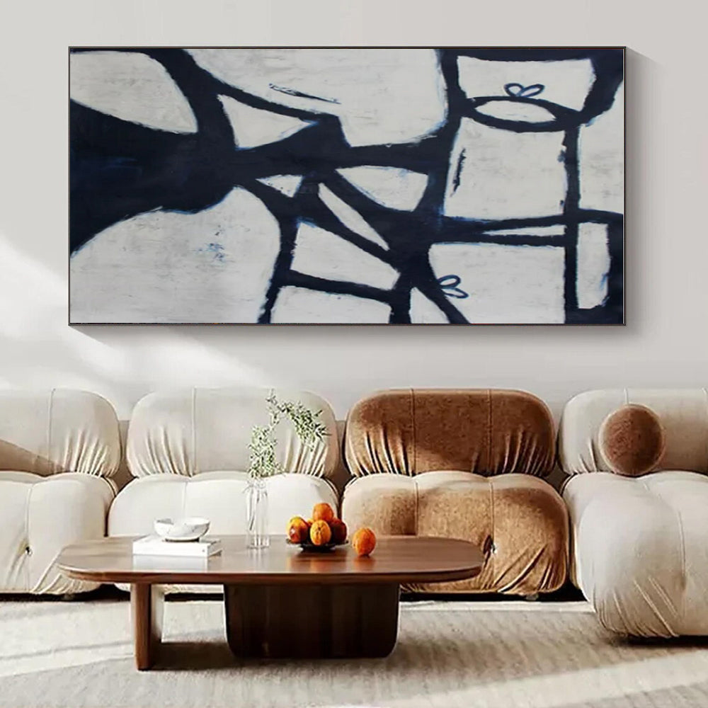 Custom Hand-Painted Abstract Canvas for Bar & Hotel Event Spaces