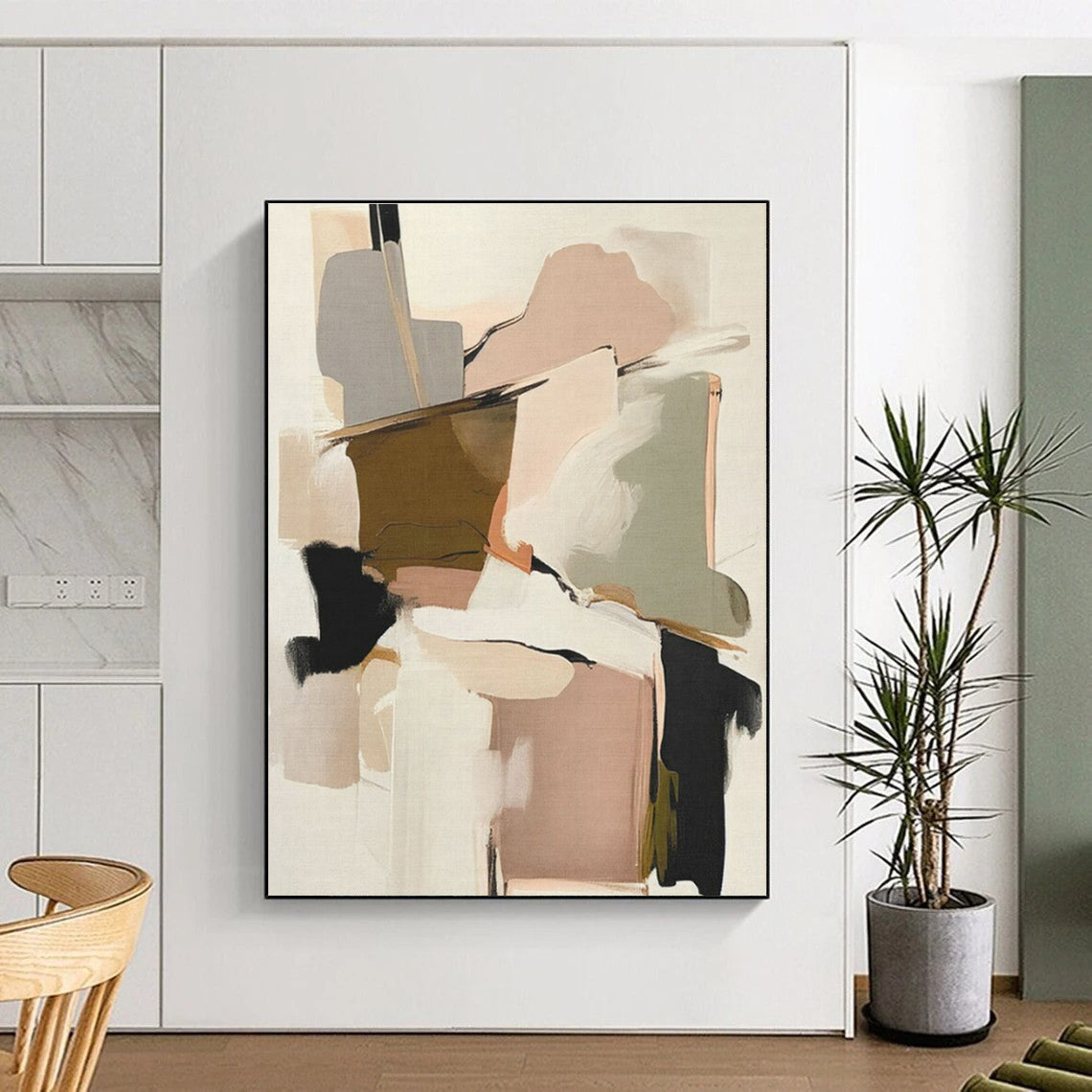 Large Custom Contemporary Abstract Wall Art for Laundry Room Aesthetic Upgrade